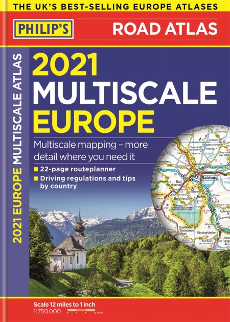 2021 Philip’s Multiscale Road Atlas Europe