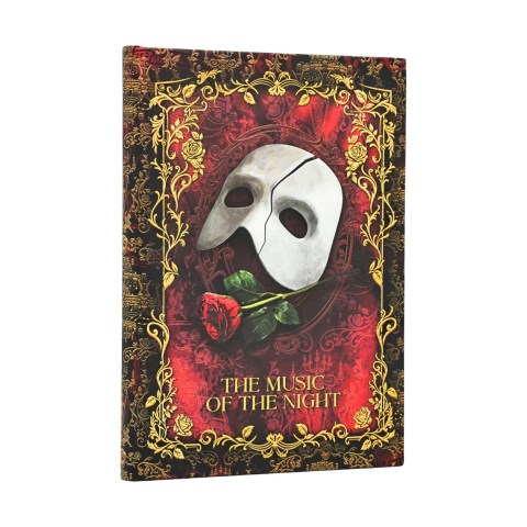 Masked Melody (Phantom of the Opera) Midi Lined Hardcover Journal (Elastic Band Closure)